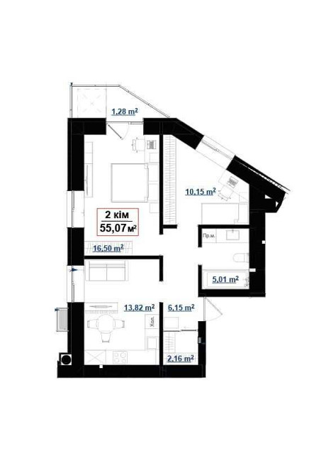 Продаж 2 кім. квартира 55 м2 БК Ярковиця та BalKon group Ивано-Франковск - изображение 2