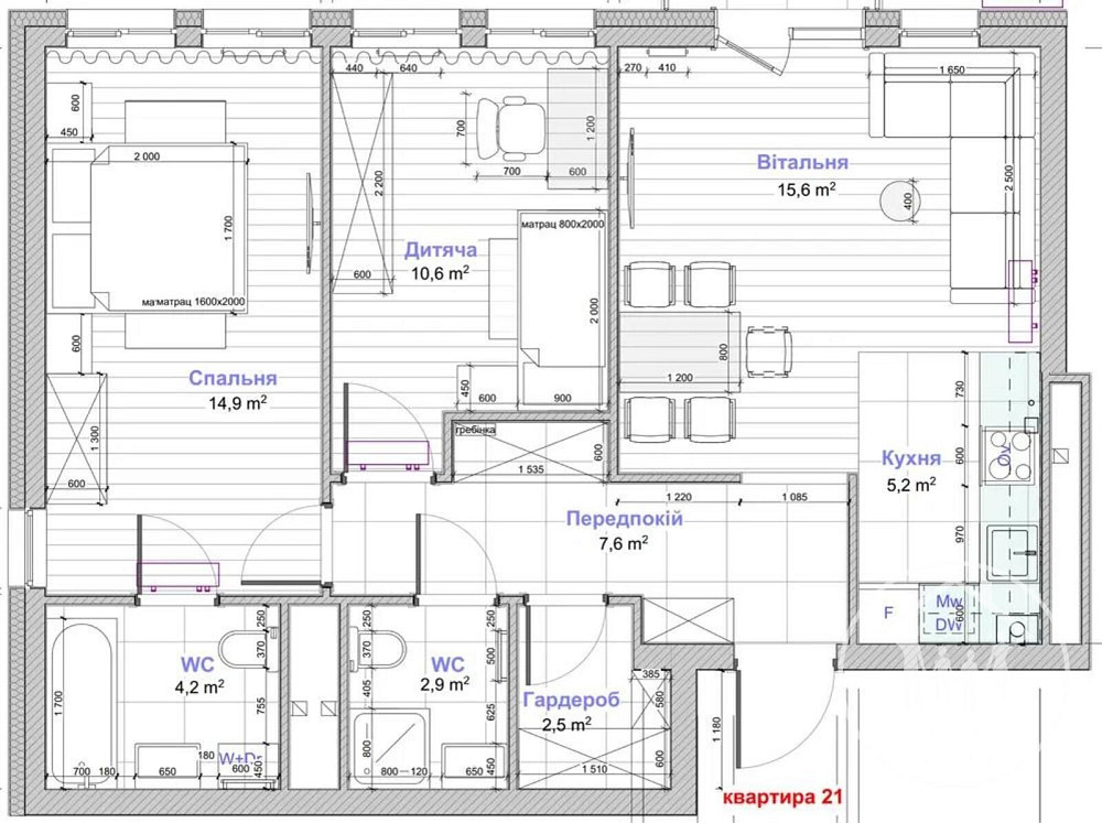 Елегантна 2-кімнатна квартира в Avalon Yard — перша здача Львов - изображение 7