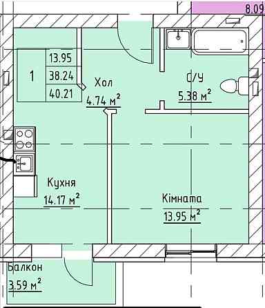Однокімнатна квартира в ЖК Київський маєток Софиевская Борщаговка