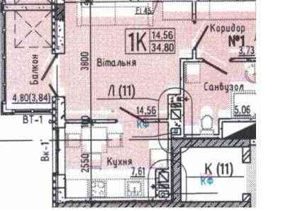 1 кімнатна квартира "Акварель-7", Слобідська. П'ятиповерховий будинок! Одесса