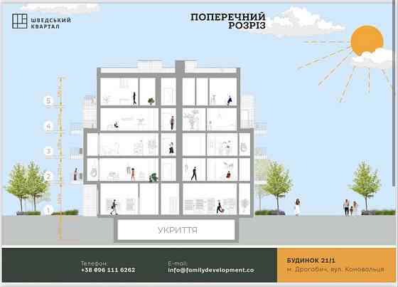 2-х кімнатна квартира в ЖК "Шведський Квартал" Дрогобич