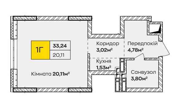 1к квартира 33м² — Позняки, Київ. В розстрочку. Лише 27 700 грн/міс Киев