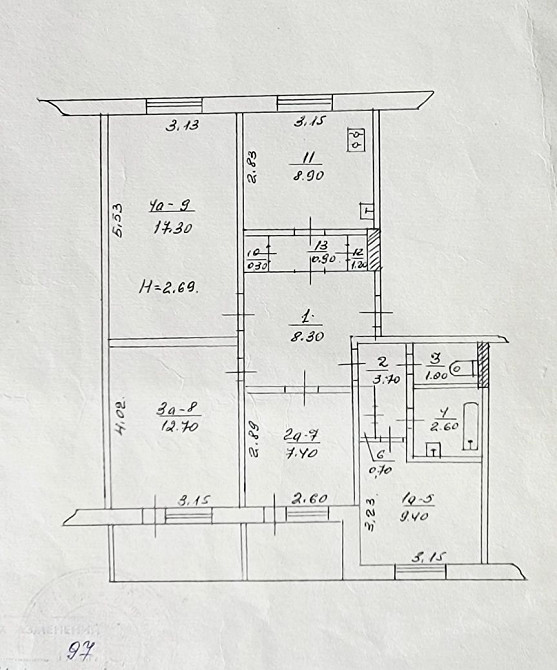 4 комнатная чешка Спассая,13 рядом Юбиленая Кривой Рог - изображение 3