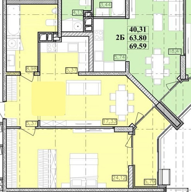 Жк Modern! 6ст Фонтана. 68м2. ДОМ сдан! Студия+ спальнЯ Одесса - изображение 7
