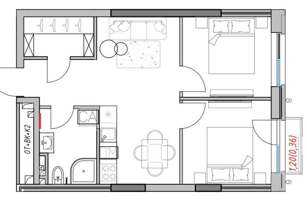 Пространство на Дачной. 2 ком. с ремонтом под ключ!  К морю 900 метров Одесса - изображение 7