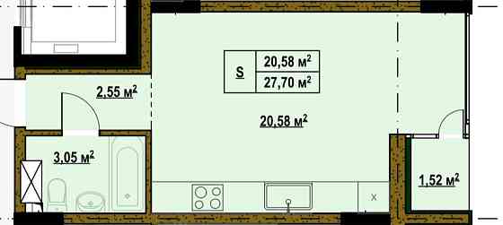 Квартира студія в Києві, Деснянський район Киев