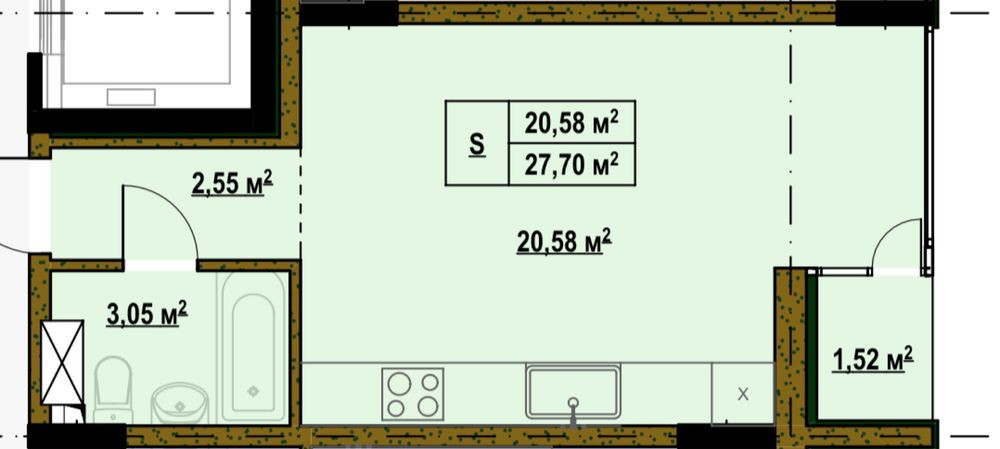 Квартира студія в Києві, Деснянський район Киев - изображение 1