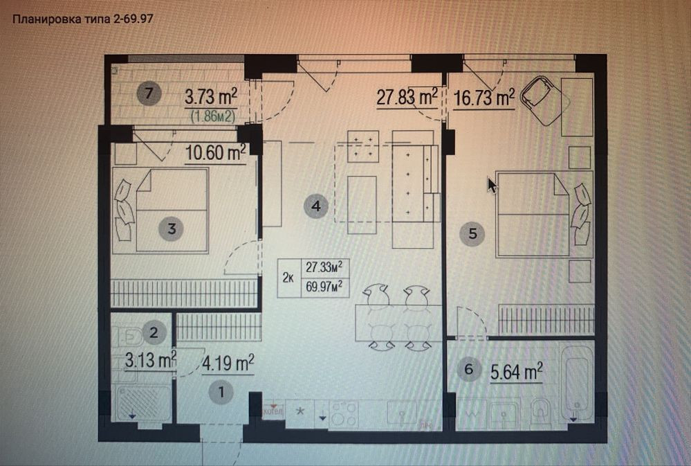 Терміново! Ціна знижена. 3-кімнатна квартира-ЖК Park Town Гостомель - зображення 2
