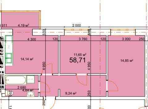 2 кім квартира, розтермінування на 36 місяців(р-н Епіцентру) Калуш