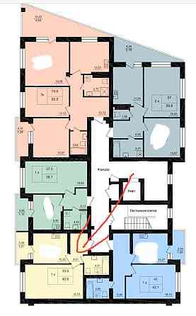1к квартира у МОРЯ в Кирпичном доме. Без комиссии! Лески 