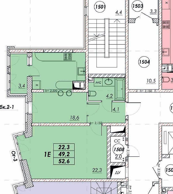2х ком квартира в ЖК Прохоровский квартал секция готова к сдачи Одесса - изображение 1