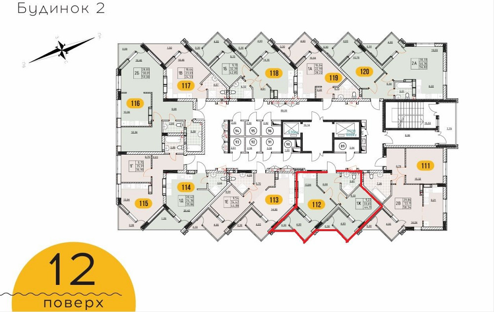Преміум ЖК Рівер порт, Видова 1-к 44 м², зданий будинок, 900 $ м² Ирпень - изображение 2