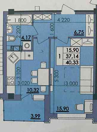 1-кімнатна 41м². ЖК Пелюстковий, новобудова. Переуступка. Власниця Полтава
