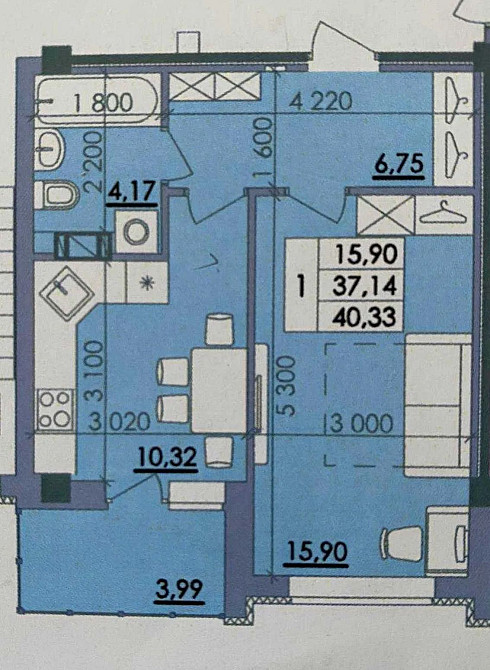 1-кімнатна 41м². ЖК Пелюстковий, новобудова. Переуступка. Власниця Полтава - изображение 2