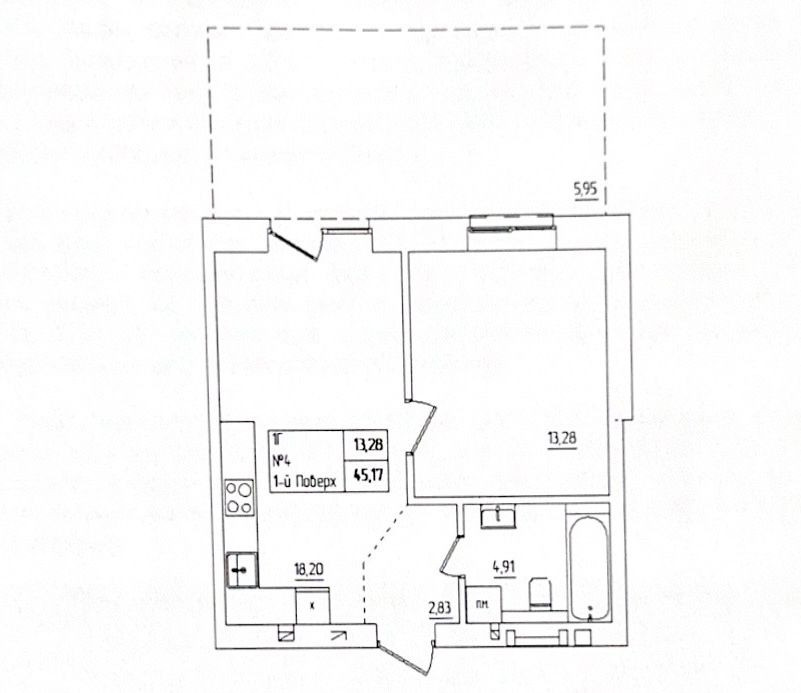 1-на квартира з власною ділянкою 45 кв.м. Квасилов (Ровенская обл.) - изображение 4