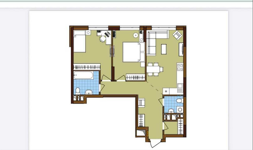 2-кімнатна квартира 67м2 Варшавський 3/Варшавський/Варшавський Плюс Київ - зображення 2