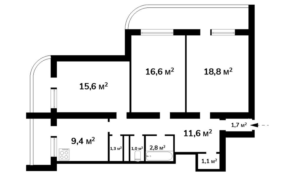 Без%3-к (87,4 м)квартири в центрі Печерська вул. Алмазова (Кутузова) 6 Київ - зображення 2