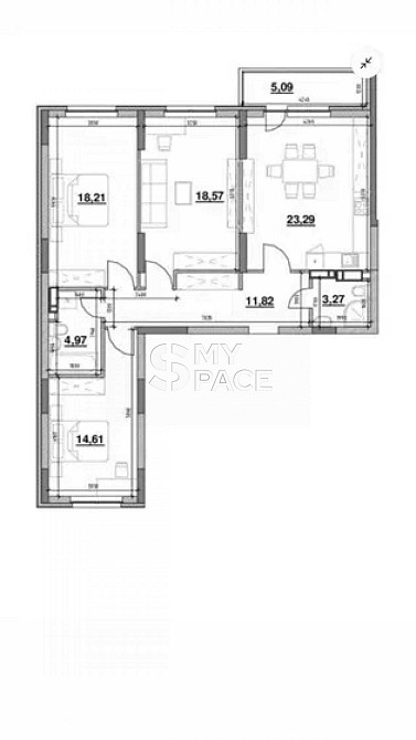 3-кімнатна квартира в ЖК "OK'LAND" Київ - зображення 1