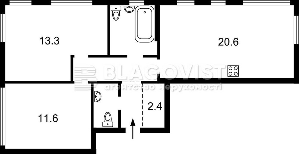 Продаж 2-х кімн Салютна 2/24, ЖК Файна Таун , Нивки Київ - зображення 2