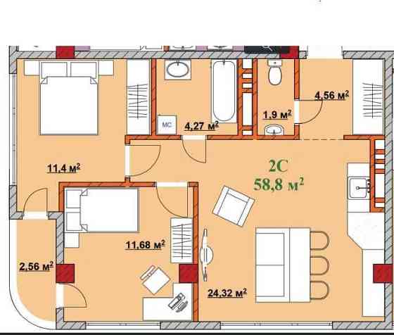 Терміновий продаж!!!Велика квартира біля центру,практичне планування. Ивано-Франковск
