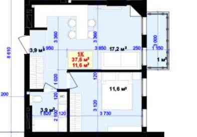 Продаж 1 кімнатної квартири. Індивідуальне опалення. 4 поверх. Ивано-Франковск