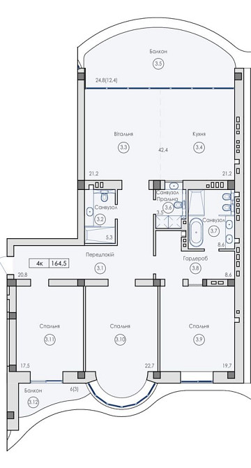 ЮБИЛЕЙНЫЙ Каркашадзе видовая квартира с ТЕРРАСОЙ! Одесса - изображение 6