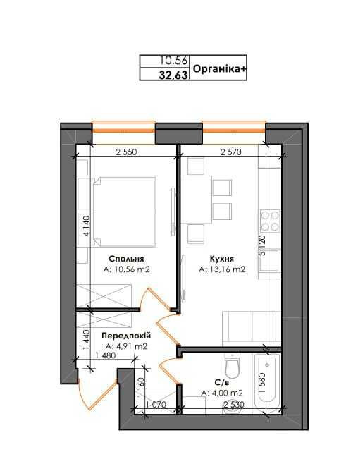 Готова 1К 33м2 у новому затишному ЖК "Рідний-3" поручь з метро Теремки Чабани - зображення 2