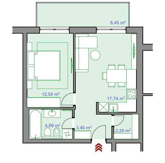 Продаж 1-кім ЧЕРНІВЦІ ЖК "ІТАЛІЙСЬКИЙ КВАРТАЛ" підземний паркінг, ліфт Чернівці