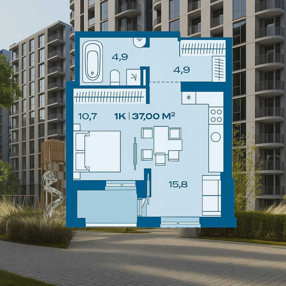 Продається квартира в новому затишному мікрорайоні Ивано-Франковск - изображение 1