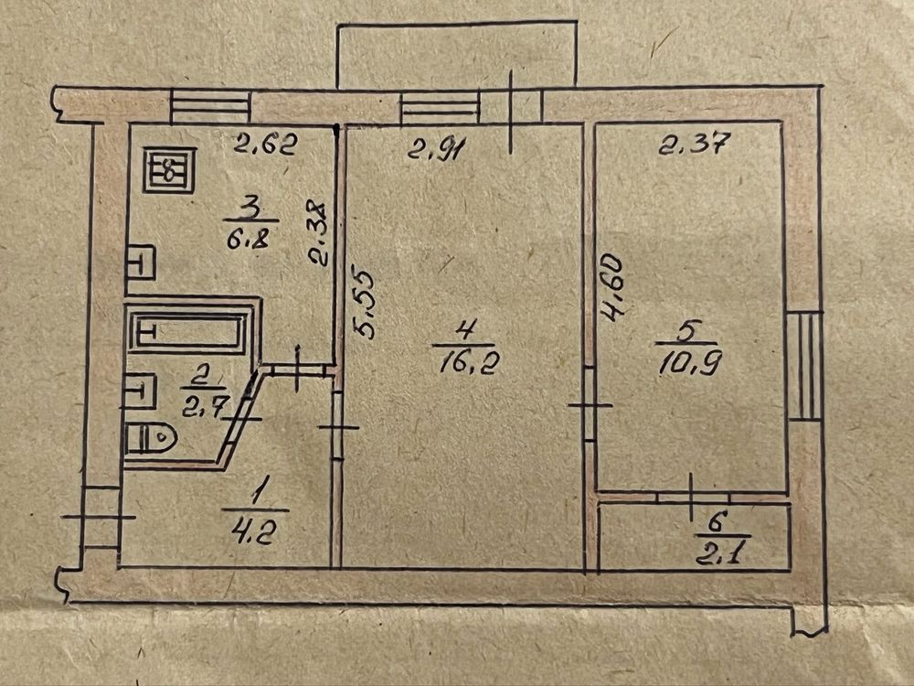 2-ох кімнатна квартира Нововолинськ - зображення 1