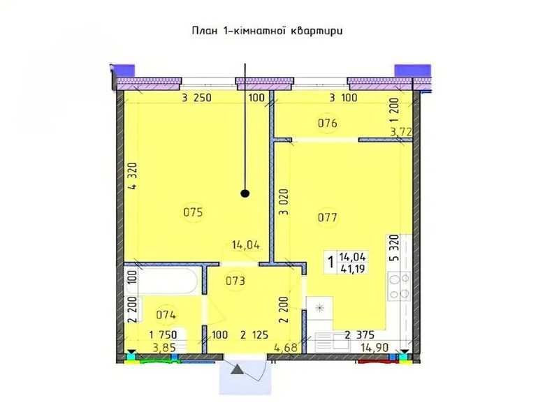 1К квартира,СУПЕРЦІНА, середній поверх/ЖК Нова Англія/Новая Англия Київ - зображення 2