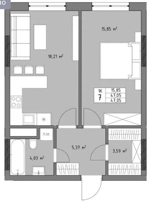 Квартира Львів 1кмн без комісії  Трускавецька 48 , Вікторія Гарденс Львов - изображение 5