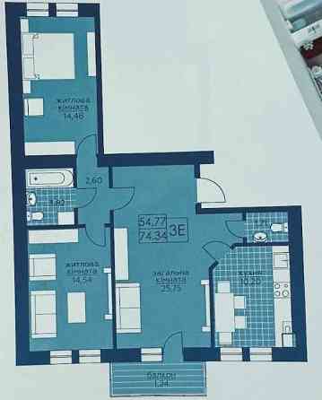 Простора 3к квартира, мінімальне оформлення Буча