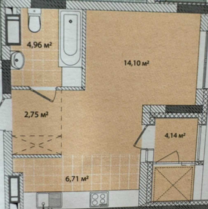 Продаж квартири студії квартири по вул. Івана Виговського 10Д Київ - зображення 2