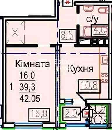 Продам 1 кімн. квартиру на вул. Авіаційна, 39, ЖК Авіаційний Харьков