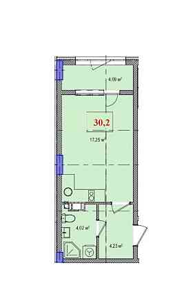 Квартира Студія 30,2  м2 на 2 поверсі Теремки 2 за 19817 $ Київ