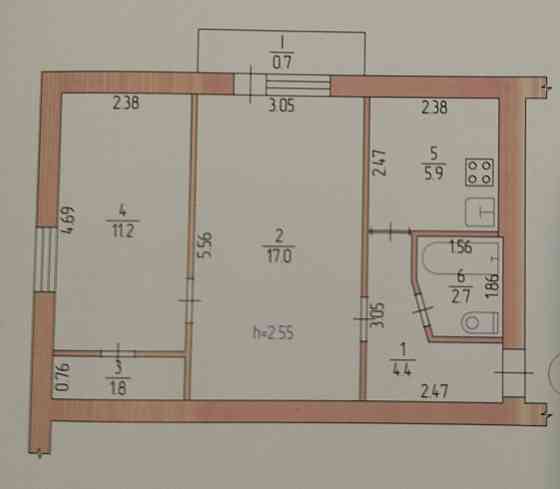 Двух кімнатна Миру 16 Кривой Рог