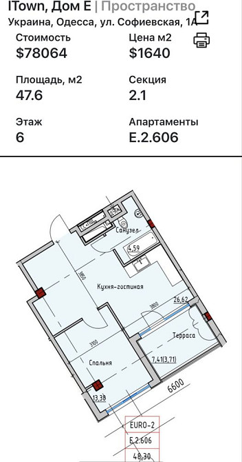 Продам СВОЮ квартиру в Центре на Софиевской ЖК Айтаун сданый Дом Одеса - зображення 6