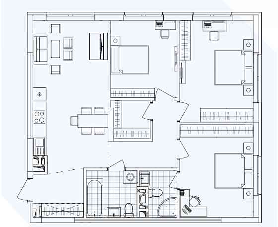 Продам трьохкімнатну квартиру ЖК Варшавський 3, будинок 10.7 Київ