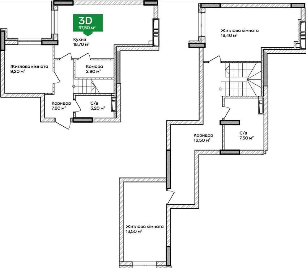 3-к квартира у зданому будинку. Розстрочка або єОселя Ирпень - изображение 7