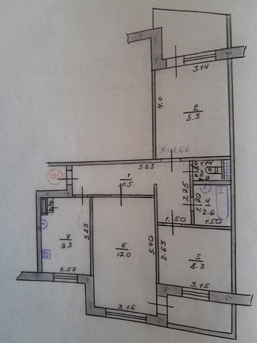 Продам 3-х комнатную квартиру Лозовая - изображение 1