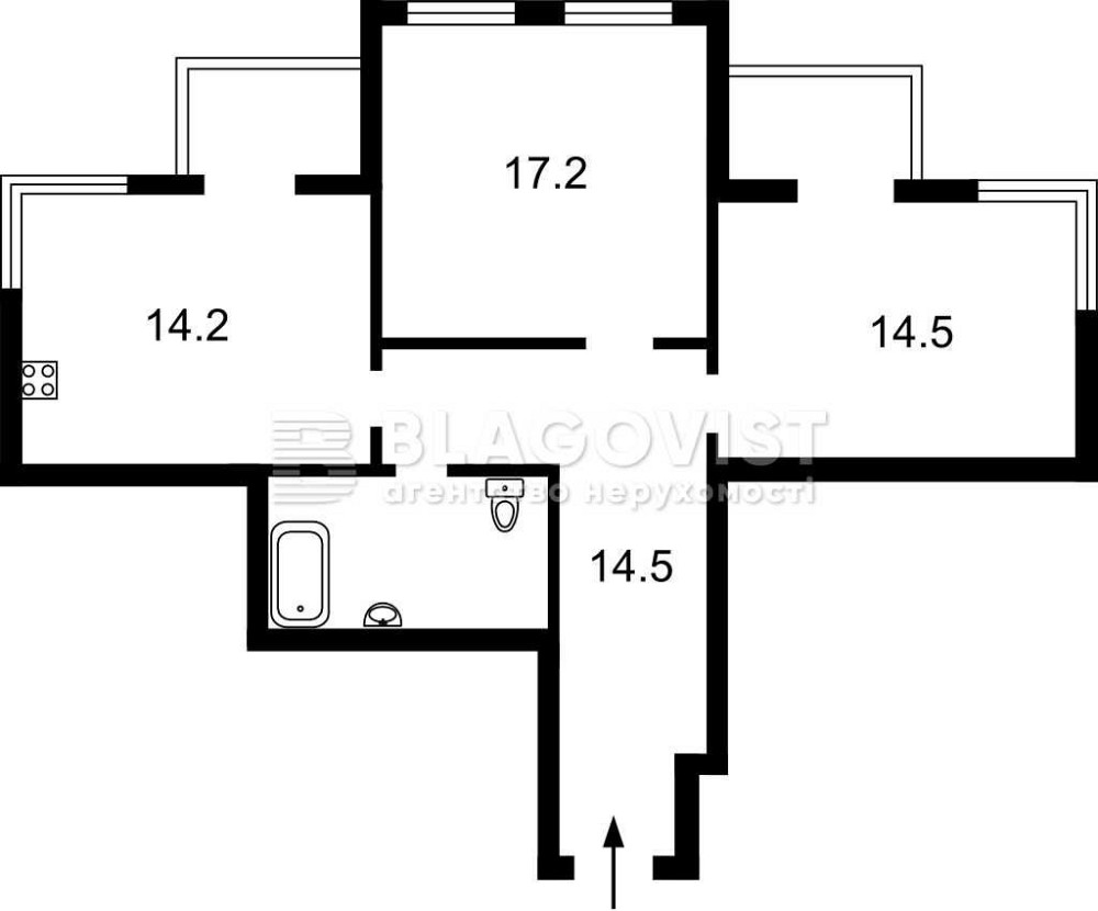 Оренда 2-х кім квартири 70м 11-й пов є генератор ЖК Венеція Теремки Киев - изображение 3