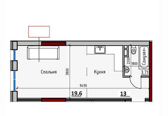Продажа  1 комн. квартира в новом жилом доме на Черёмушках Одеса