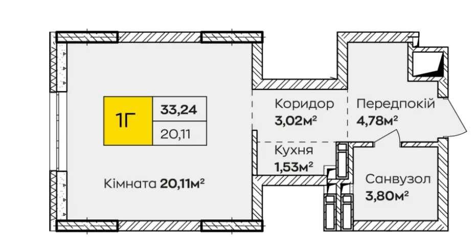 Компактна 1к квартира в ЖК Синергія Київ. Пеший внесок від 588 348 грн Київ - зображення 4