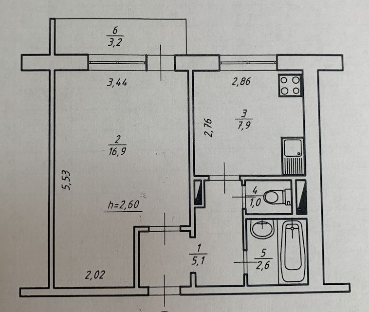 Продаж 1к квартири в 10мкр район ринку середній поверх Суми - зображення 1