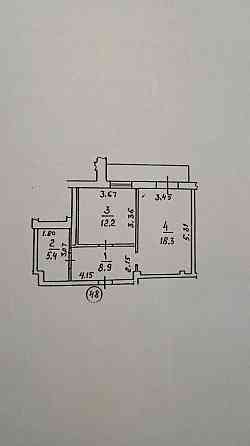 Аренда. Хозяин. 1 кв. 46 кв.м. Ст. м. Дарница 5мин. пешком. Київ