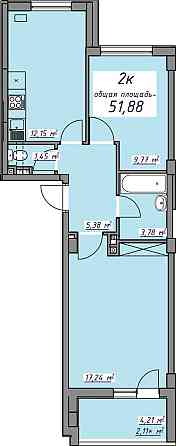 НОВАЯ 2к. квартира ЖК 7 небо Авангард