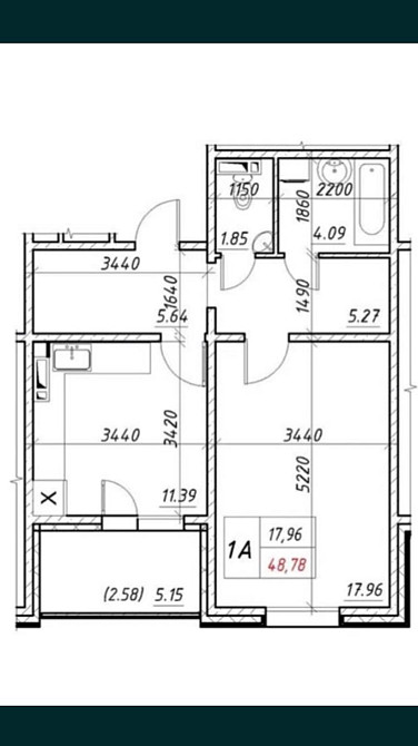 Продаж 1к квартири  48м2 в жк Навігатор  2 вул Коноплянська 22 Київ - зображення 1