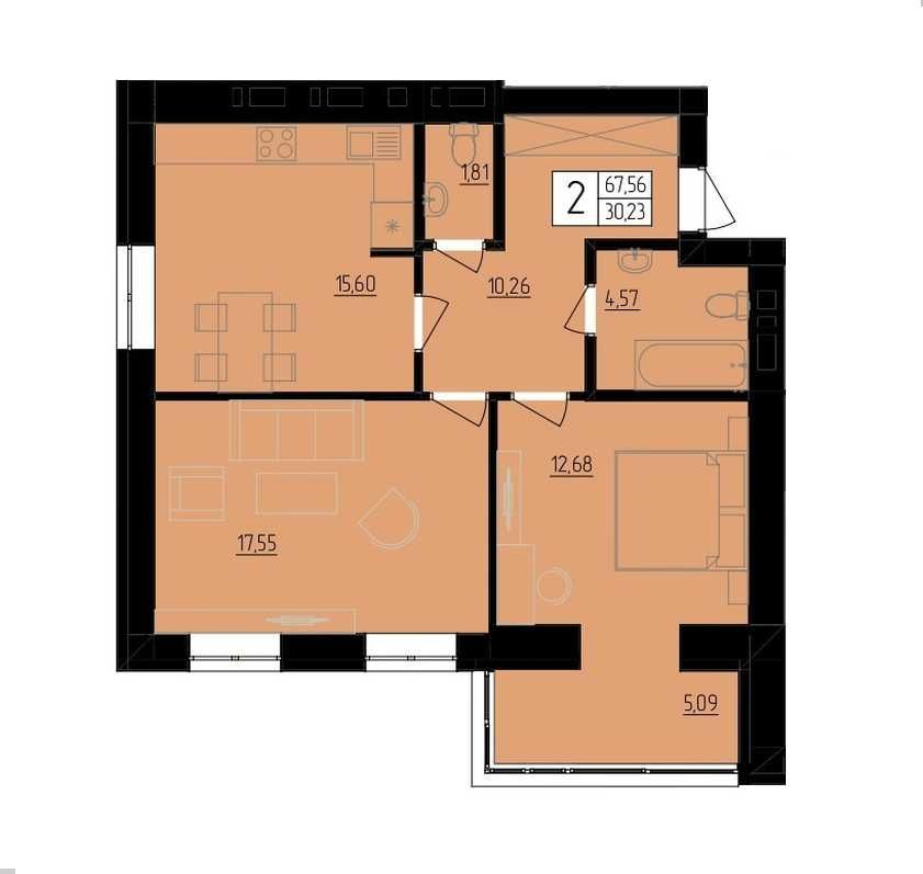 Без комісій! Топ продажів серед планувань у топ забудовника Гармонія Хмельницький - зображення 8