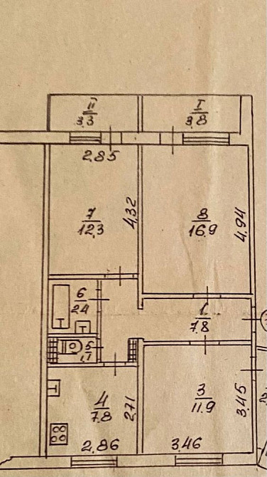 Продається велика 3-х кімнатна квартира на Сірка Суми - зображення 8